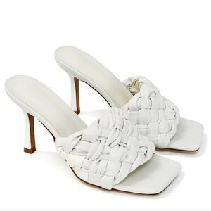 BRAND NEW HERSTYLE MELROSE BRAIDED SQUARE OPEN TOE SLIP-ON MULES SANDAL